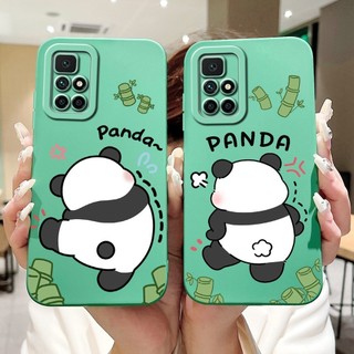 Ốp điện thoại hoạt hình gấu trúc dễ thương Xiaomi Redmi 10 2022 Redmi10 5G 4G Vỏ silicon mềm bảo vệ ống kính