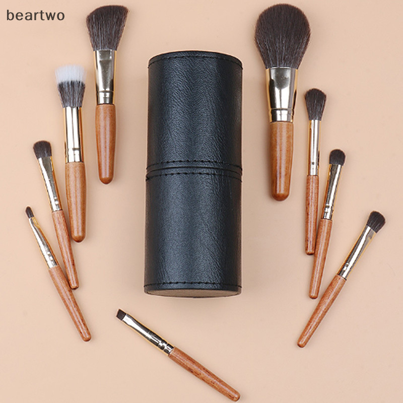 < Beartwo > Hộp đựng cọ trang điểm di động Hộp đựng cọ trang điểm du lịch Hộp đựng cọ trang điểm có nắp đẹp
