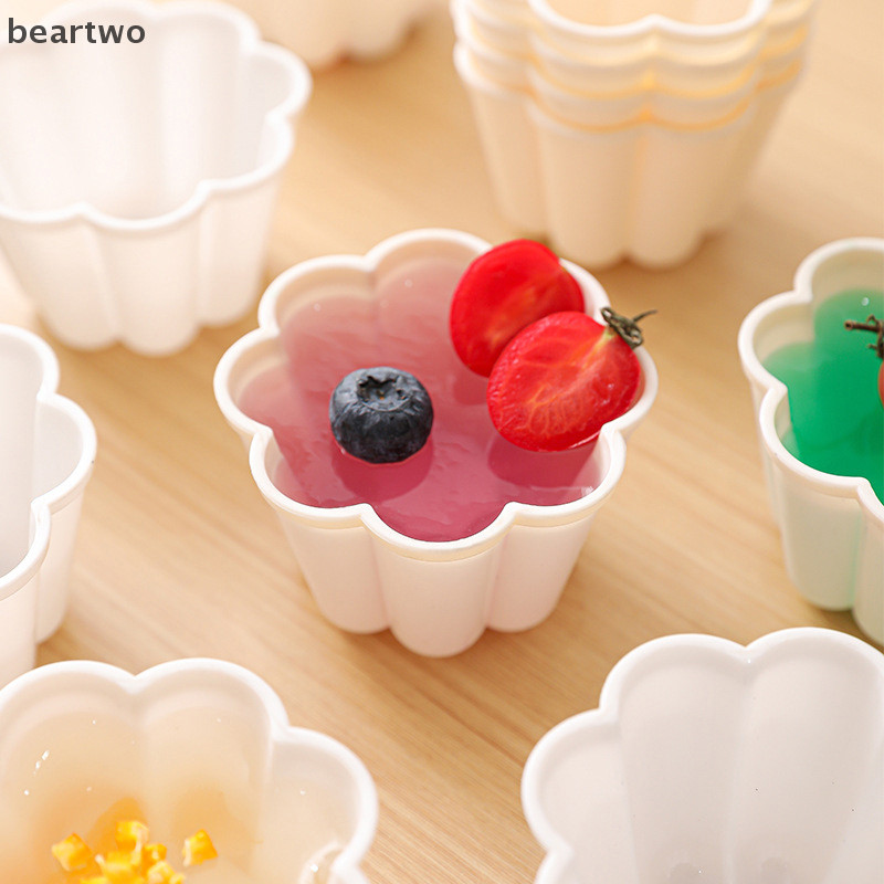 < Beartwo > 1 / 4 Khuôn Bánh Pudding Máy Nướng Có Thể Tái Sử Dụng DIY Thạch Pudding Khuôn Bánh Thạch Nhựa Khuôn Dụng Cụ Nướng Bánh Khuôn Bánh Mì Đẹp
