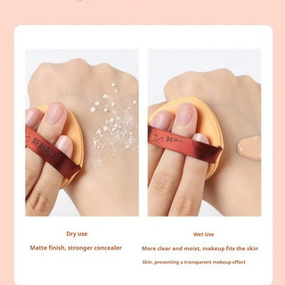 Yaozhi Trứng Yolk Pie Puff ❈ ❈ ❈ ❈ ❈ ❈ ❈ Đệm khí chống bột siêu mềm Bề mặt da Trang điểm thoáng khí Puff Compliant Beauty Egg Facial Makeup Tool