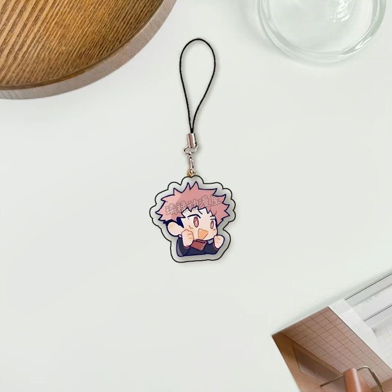 Móc dây treo điện thoại JUJUTSU KAISEN ver BIỂU CẢM in hình CHÚ THUẬT HỒI CHIẾN anime chibi mica acrylic móc khóa