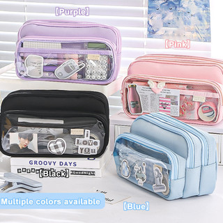 Dung tích lớn Kawaii Hộp Đựng Bút Chì Túi Lật Hộp Đơn Giản Cho Studnets Trở Lại Trường Đồ Dùng Văn Phòng Phẩm