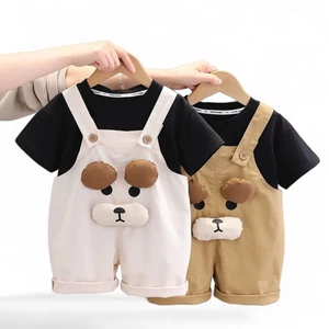 Bộ quần áo yếm kaki cho bé trai bé gái Áo liền quần bodysuit cho trẻ sơ sinh yếm DOG SLH188