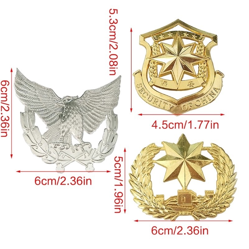 Tầm Nhìn Đồng Nhất Mũ Ngôi Sao Biểu Tượng Unisex Người Lớn Bảo Vệ An Ninh Mũ Nón Huy Hiệu Mũ Phụ Kiện Cho Đồng Phục An Ninh