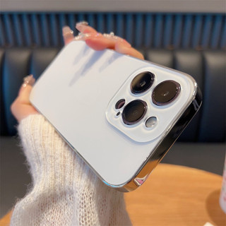 Ốp điện thoại silicon AG chính hãng cho iPhone 15 14 13 12 Pro Max 11 ProMax + Plus bảo vệ ống kính chống va chạm mạ điện bac