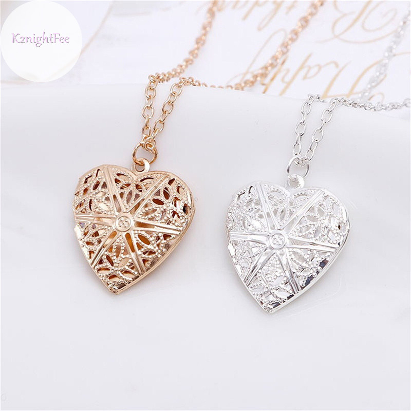 K2nightfee Hình Trái Tim Rỗng Mặt Dây Chuyền Vòng Cổ Mở Khóa Dây Chuyền Nữ Trang Sức Quà Tặng VN