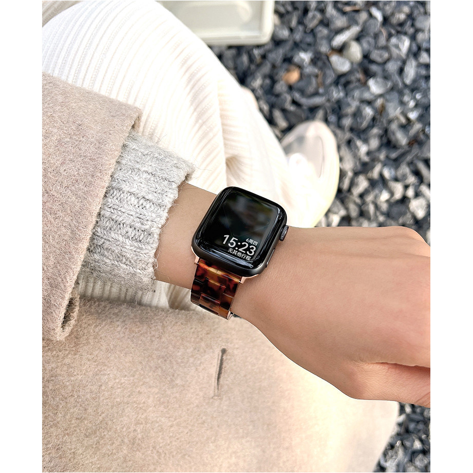 Dây đeo nhựa thời trang cho đồng hồ đeo tay chữ A 45mm 38mm 40mm 41mm 42mm 44mm Ultra 49mm Vòng đeo tay nữ cho iWatch Series 9 8 7 6 5 4 3 SE Phụ kiện dây đeo Correa