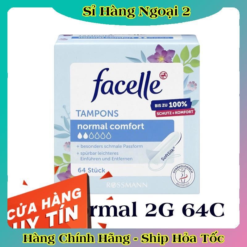 Tampon - Băng vệ sinh Tampon Facelle đầy đủ size chuẩn Đức -Date mới Đủ Bill