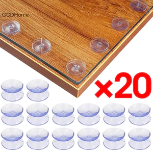 Gcdhome 20 Chiếc Hai Mặt Nhựa Hút Chân Không Chống Trơn Trượt Trong Suốt Hút Miếng Lót Cho Kính Ô Tô Cửa Sổ Bàn Top Miếng Đệm DIY Giá Đỡ Xà Phòng HOT