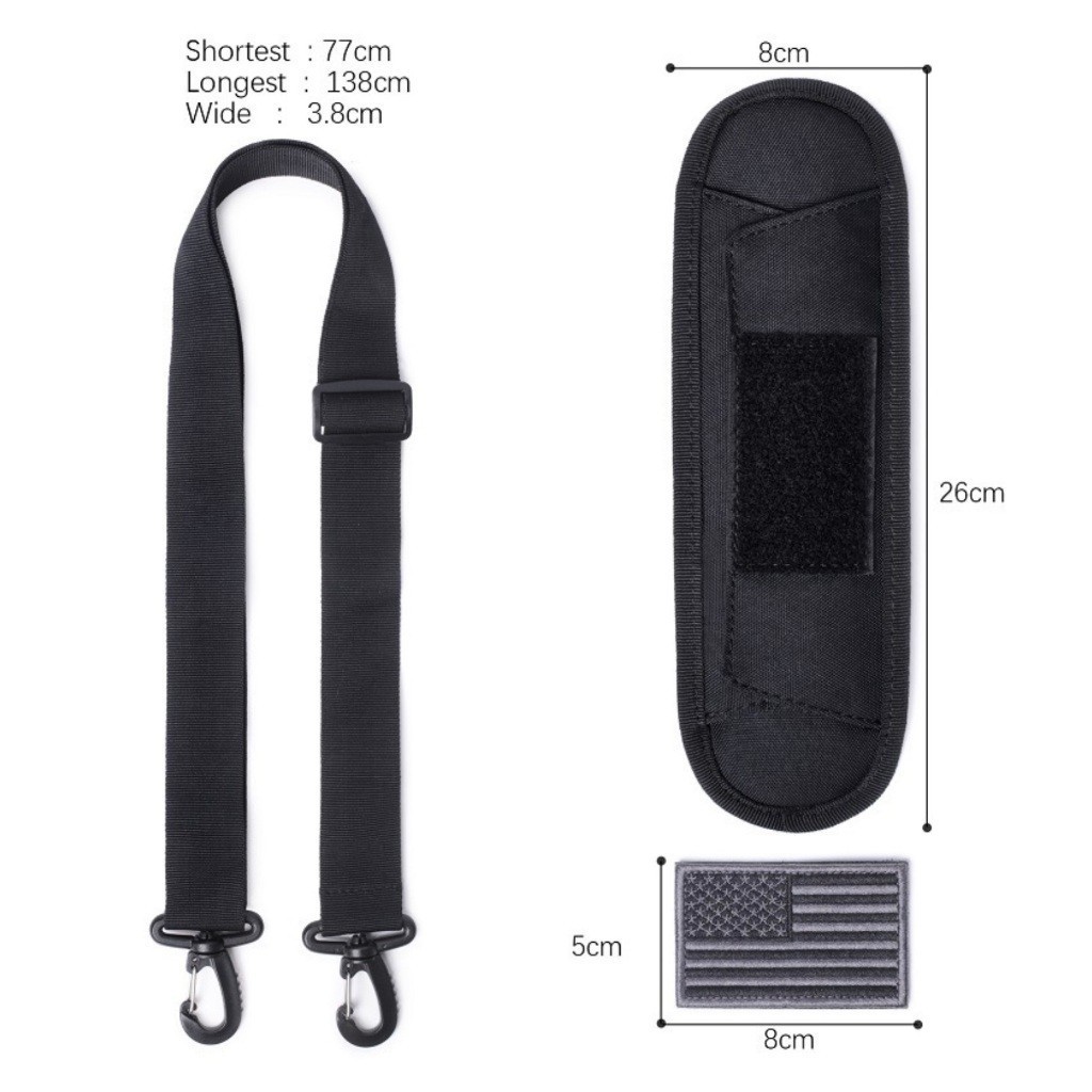 Dây đeo vai có đệm cho túi xách bản 3.8cm_tháo rời được