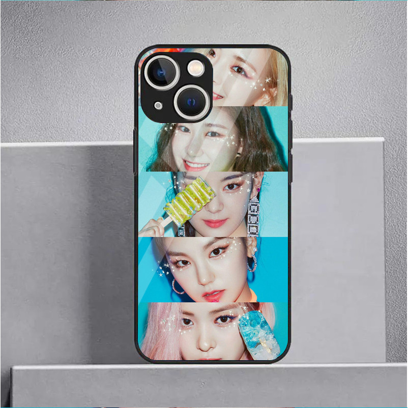 Ốp Điện Thoại Kính Cường Lực Kpop itzy Cho IPhone 15 14 13 12 11 Pro XS Max Plus Mini X XR 8 7 6s SE2 / 3