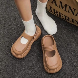 Cao Cấp Retro Mary Jane Dép Da Nhỏ Nữ Mùa Hè Mặc Ngoài Thời Trang Đế Dày Tăng Chiều Cao Thoải Mái Phong Cách Anh Quốc Dép Ngoài Trời