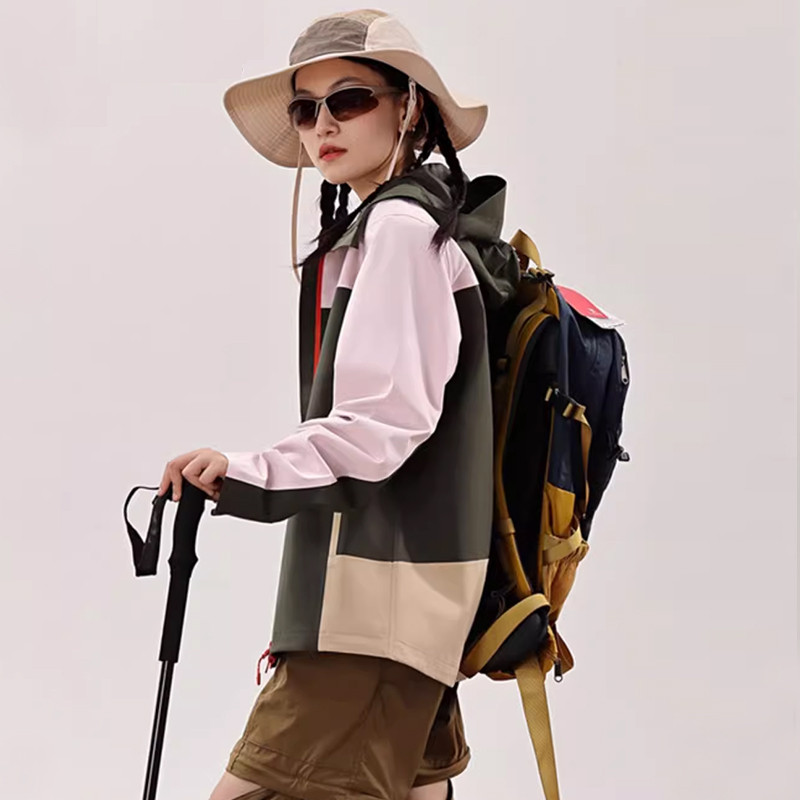 Ảnh Áo khoác một lớp ngoài trời dành cho nam và nữ CAMEL CROWN Quần áo leo núi chống gió và chống nước 1
