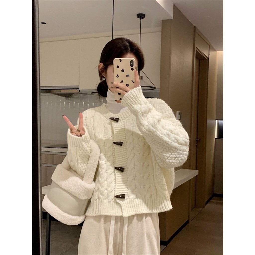 Áo khoác len cardigan vặn thừng phong cách Hàn Quốc chất liệu len dày dặn hàng QCCC XIMIMI SP207
