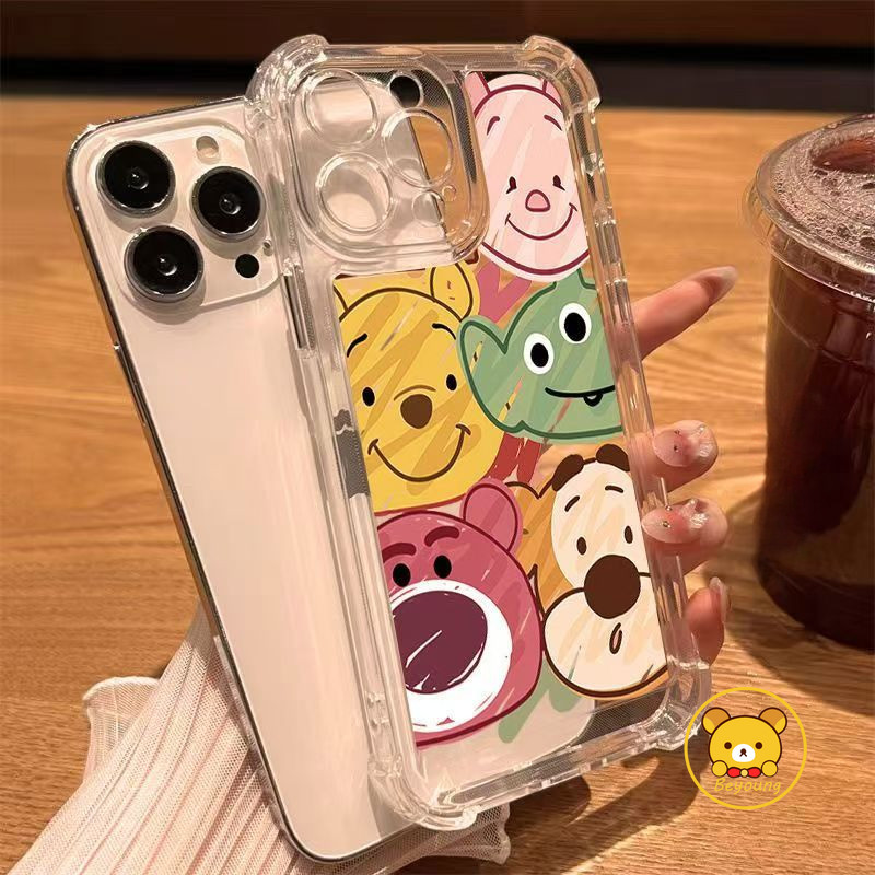 Ốp Điện Thoại Hoạt Hình Winnie the Pooh Cho Samsung Galaxy A42 M42 A51 A71 M01 A01 Core M11 A11 M31 A21s A31 M21 M30S A90 A80 Vỏ Túi Khí Vỏ TPU Mềm Chống Rơi