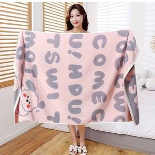 Khăn tắm Cotton nguyên chất hấp thụ nước cao cấp Thân thiện với da mềm mại 70X140cm