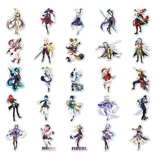 Bộ 50 Anime Trò Chơi Genshin Tác Động Miếng Dán Decal Hành Lý Laptop Xe Máy Graffiti Chống Thấm Nước PVC Miếng Dán Đồ Chơi Trẻ Em Miếng Dán
