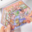Enwei 4 Cái [Dòng trò chơi mô phỏng] Nhãn dán nhật ký 3D Nhãn dán phong cảnh thu nhỏ dễ thương Nhãn dán giấy thẻ cho trẻ em Bộ sổ lưu niệm