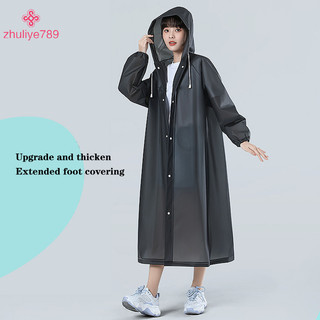 < Zhuliye789 > Áo mưa dài một mảnh có mũ trùm đầu dành cho người lớn Áo mưa chống nước cho nam và nữ có thể tái sử dụng Áo mưa trong suốt du lịch ngoài trời Đẹp