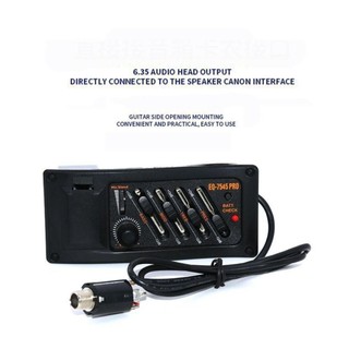 Bộ khuếch đại Preamp đàn Guitar Acoustic GLKWC, Bộ chỉnh cân bằng EQ 7545R Guitar Pickup, Phụ kiện đàn Guitar Bộ cân bằng EQ 4 băng tần có thể điều chỉnh