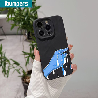 ibumpers Ốp Lưng iPhone Xinh Hài Hước Couple Ốp Basic Đen Chống Bẩn Dày Dặn Silicon Mềm Chống Sốc Cho Iphone 15 14 12 13 11 Pro Max IP 7 8 Plus Iphon X XS XR