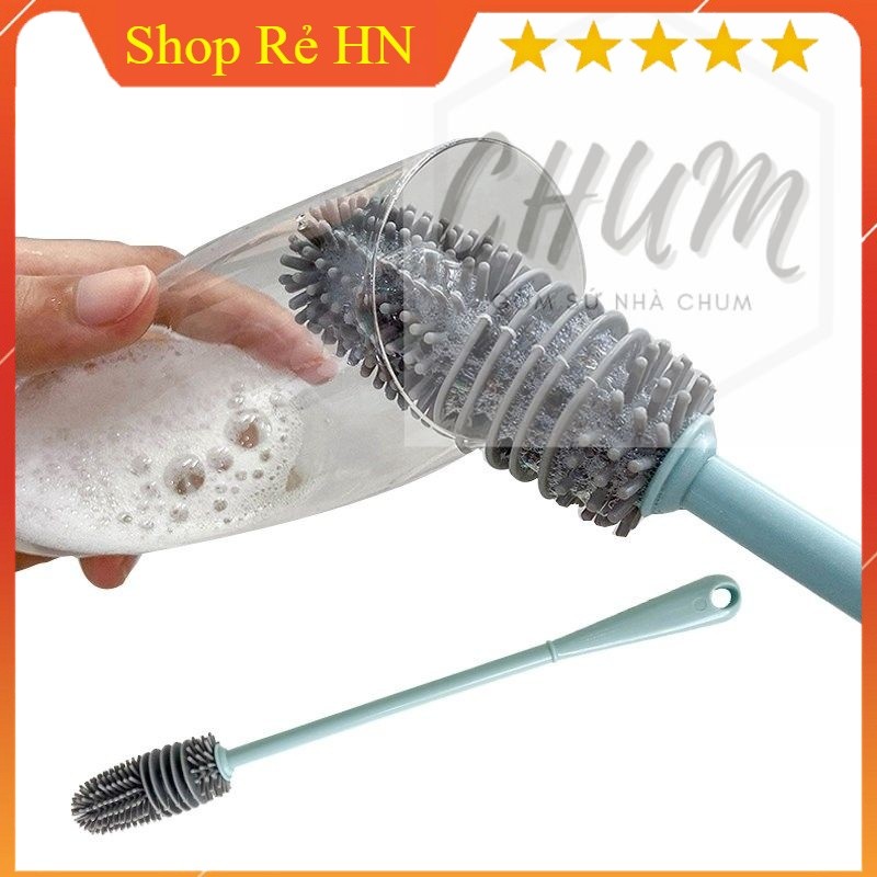 Cây cọ rửa cốc, chai lọ đa năng silicon - Siêu tiện lợi