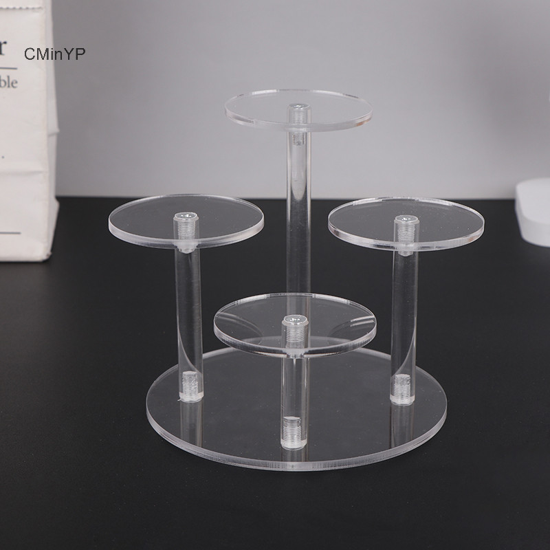 Cyp 4 Lớp Trong Suốt Có Thể Tháo Rời Acrylic Hiển Thị Đứng Vuông Giá Đỡ Nhà Để Xe Bộ Hiển Thị Đứng Trang Sức Giá Đỡ Kệ Vinh Quang