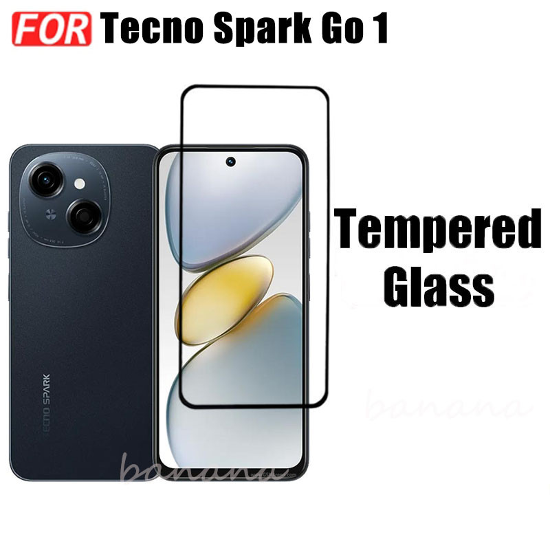 3 TRONG 1 Tecno Spark Go 1 Phim Kính Cường Lực Cho Tecno Spark Go1 Full Cover Kính Bảo Vệ Màn Hình + Phim Ống Kính Máy Ảnh + Phim Mặt Sau