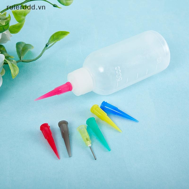 # Mới # 1Pc 50ml Chai Bóp Jam Paing Với 7 Đầu Phun Dụng Cụ Vẽ Bánh Jam Pot.