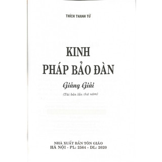 Sách - Kinh Pháp Bảo Đàn Giảng Giải - HT Thích Thanh Từ