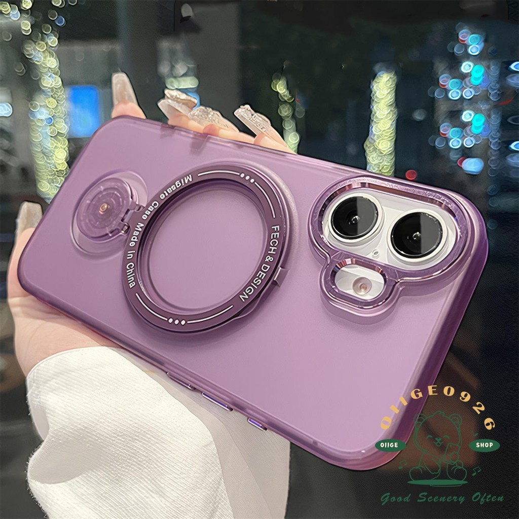 【 Ốp lưng iphone16 】 Giá đỡ xoay ống kính kim loại Vỏ điện thoại iphone16 Pro Max 15 14 13 12 11 cho vỏ iPhone Vỏ mềm silicon TPU + PC chống sốc