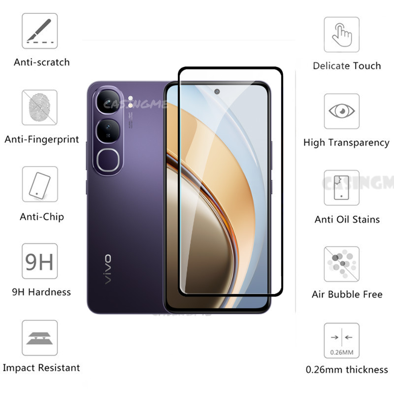 Vivo V60 Lite Y400 5G 2024 Tấm Bảo Vệ Màn Hình Trong Suốt Full Cover Film Cho Vivo V40 Lite V40Lite LiteV40 VivoV40Lite 4G 5G 2024 Kính Cường Lực Ống Kính Máy Ảnh