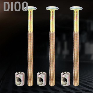 Dioo Đồ Nội Thất Bu Lông 10 Chiếc Thép Carbon Ốc Vít Với ​​Nòng Hạt Chốt Đai Ốc Kết Nối Nhanh Cho Cũi Giường Cũi Và Ghế