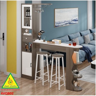 Quầy bar mini kiêm vách ngăn 4VQB02 ( Không ghế )- VĐ Smart Furrniture NỘI THẤT LẮP RÁP VIENDONGADV