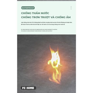 Miếng dán sàn nhựa vân đá sẵn keo BUNA, trang trí phòng ngủ, chất liệu PVC, kích thước 30x30x0.1cm