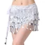 Pealike Sequins Viền Váy 4 Tầng Tua Rua Khăn Hông Dây Xích Thắt Lưng Cho Bụng Nhảy Mặc