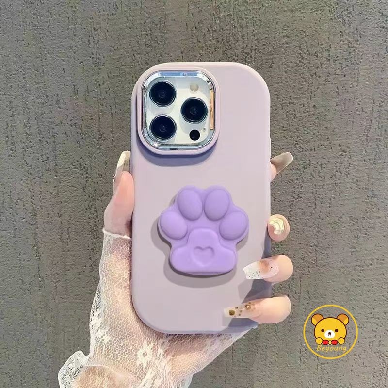 Ốp Điện Thoại Màu Kẹo Hoạt Hình Dễ Thương Cho Samsung Galaxy A05 A05S A15 A25 A24 A54 A53 S24 S23 S22 Plus Ultra S23 S21 S20 FE A13 A52 A52S A03S A02S Vỏ Có Móng Vuốt Mèo Giá Đỡ