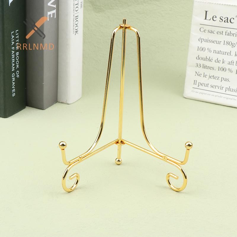 Rrlnmd > Đế trưng bày bằng sắt vàng Thủ công Giá đỡ sách ảnh Bát bệt Khung đĩa Giá đỡ tấm ảnh Trang trí lưu trữ MỚI
