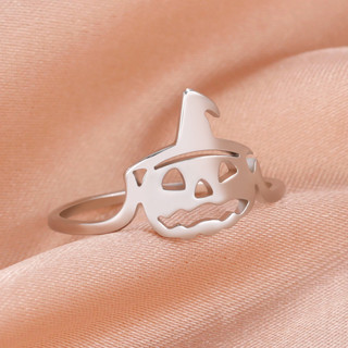SKYRIM Halloween Bí Ngô Nhẫn Titan Thép Không Gỉ Vàng Nhẫn Nam Nữ Halloween Quà Tặng Bán Buôn