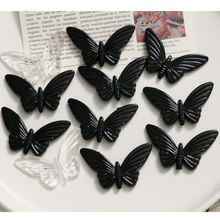 Dark Series mô phỏng nổi bật lỗ thẳng bướm diy phụ kiện Acrylic Bông tai kẹp tóc vỏ điện thoại vật liệu bán buôn
