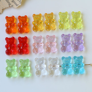 Zhao Lusi màu lỗ ngang thạch gấu diy Acrylic ngọt ngào bông tai vòng tay điện thoại di động chất liệu bán buôn