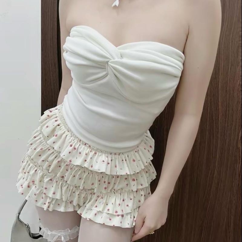 Quần Đùi Nhiều Tầng Hoa Nhí màu Đen - Be Bigsize Nữ