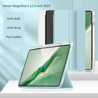 Ốp Túi Khí Trong Suốt Cho Honor Pad X9a 11.5inch 2025 X9 Pro V9 X8a 11 ” 2024 MagicPad 2 GT Pro 12.3 Pad 9 8 V8 Pro X8 Lite V7 X9 Da Đứng Bảo Vệ Có Khe Cắm Bút