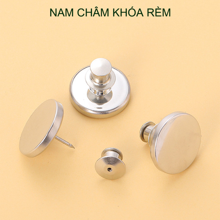 Bộ 2 khóa rèm cửa bằng nam châm bằng thép không gỉ, nhiều kích cỡ tùy ...