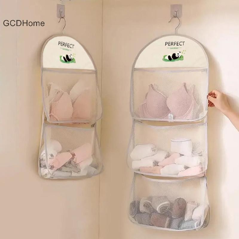 Gcdhome Túi Lưới Thoáng Khí Treo Tường Bảo Quản Tất, Tổ Chức Tủ Quần Áo, Túi Bảo Quản Búp Bê HOT