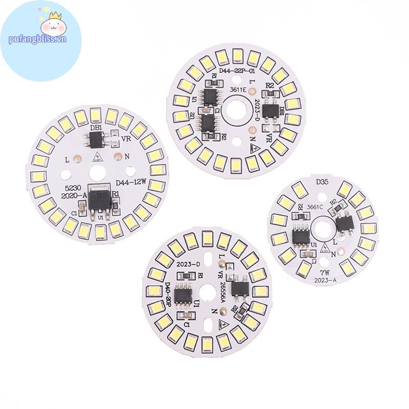 Pufangbliss Bóng Đèn AC 220V Downlight Chip Spotlight Bóng Đèn LED Miếng Dán Đèn SMD Tấm Mô-đun tròn Tấm nguồn sáng VN