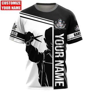 Ngộ nghĩnh Cắt Tóc Đồng Nhất Nam Áo Thời Trang Hip Hop Bông Tai Kẹp 3D Tùy Chỉnh In Tee Cổ Tròn Quá Khổ Tay Ngắn Rời Áo