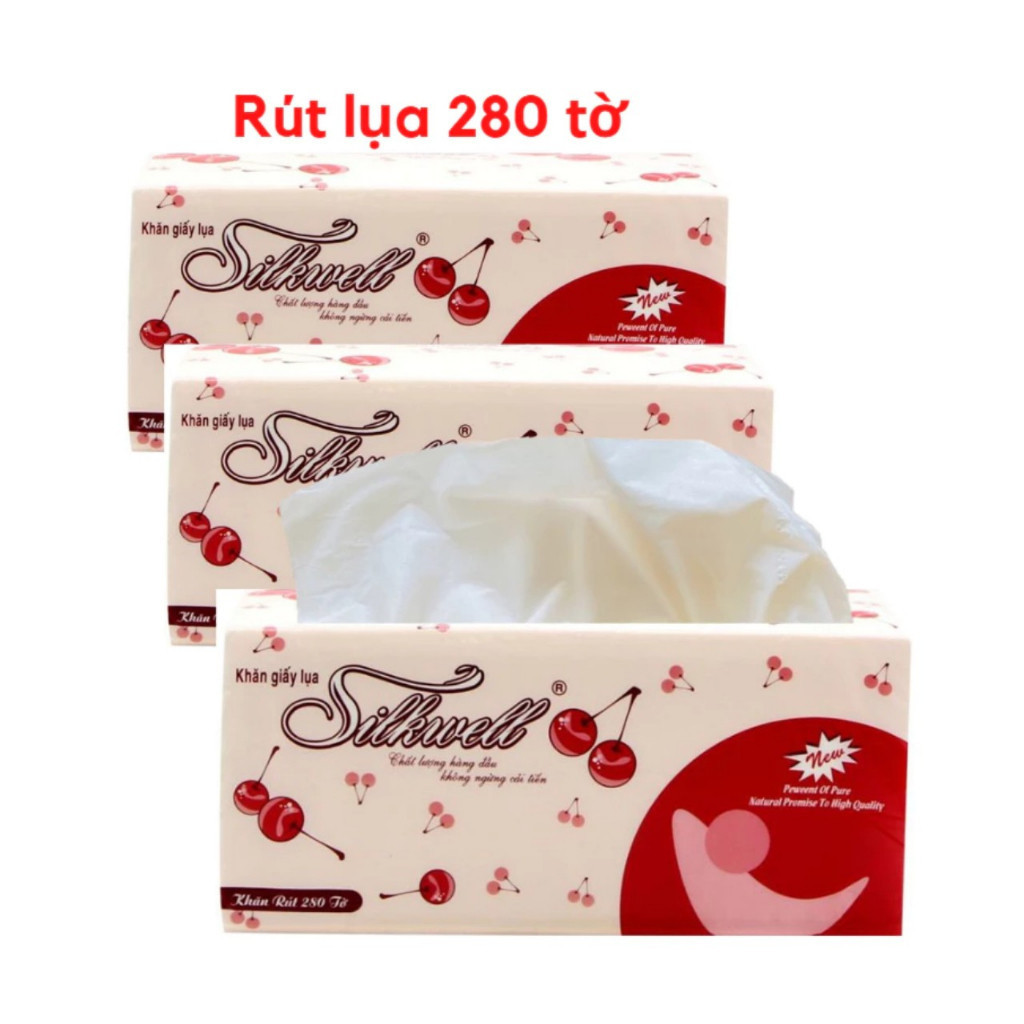 COMBO 10 gói Khăn giấy ăn rút 280 tờ siêu dai mềm mịn - Giấy ăn cao cấp