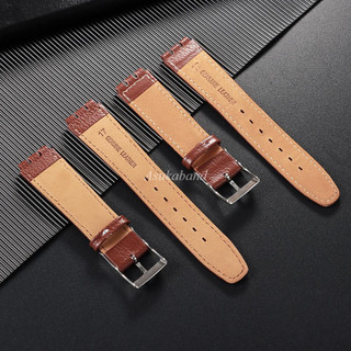 Dây đeo đồng hồ bằng da bò cho đồng hồ S Irony 17mm 19mm Dây đeo đồng hồ bằng da họa tiết tre Phụ kiện đồng hồ nam nữ Vòng đeo tay kinh doanh