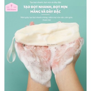 Lưới Tạo Bọt Sữa Tắm Có Lỗ Đựng Xà Phòng - Lưới Mịn, Bọt Dày